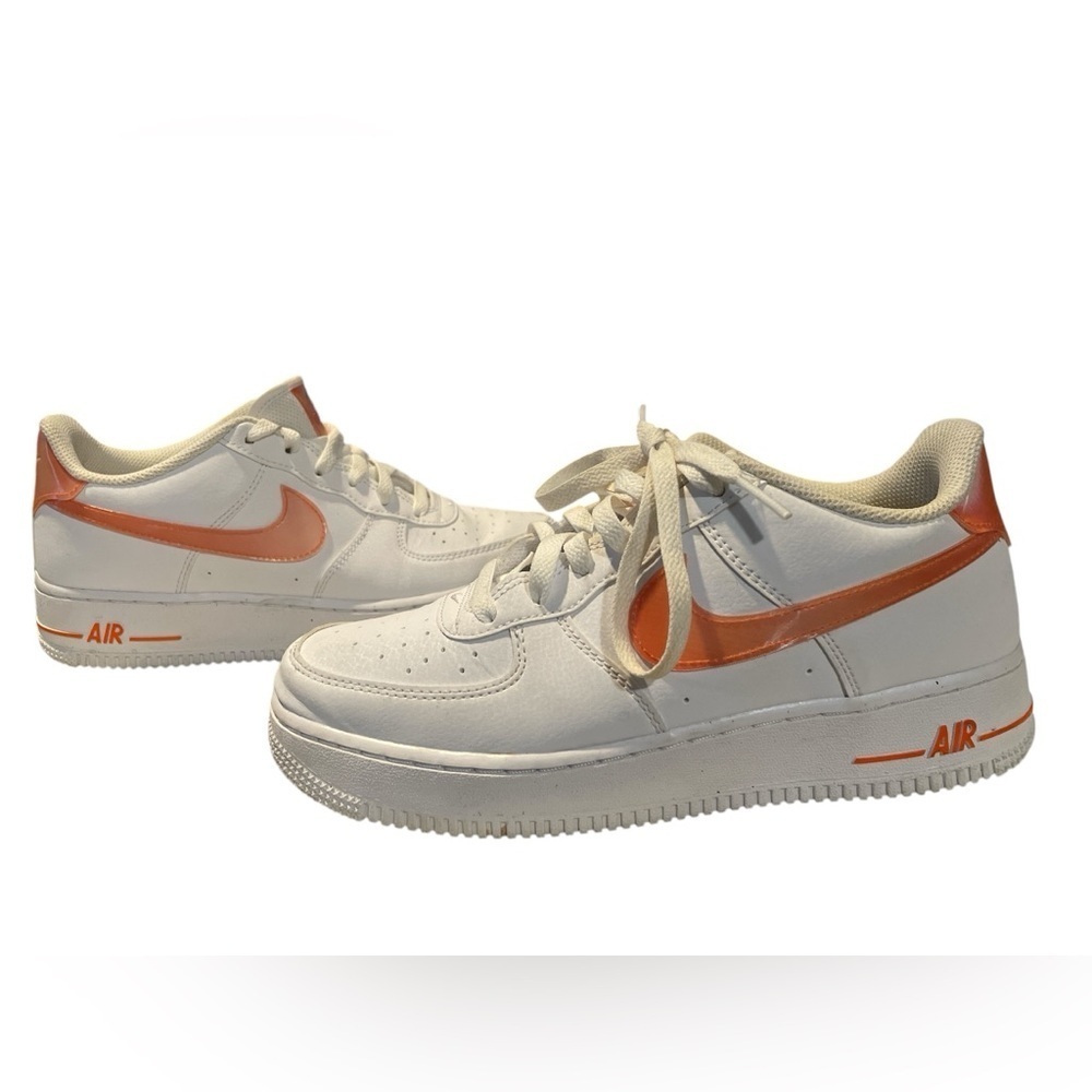 Nike Air Force 1’s White/Safety Orange